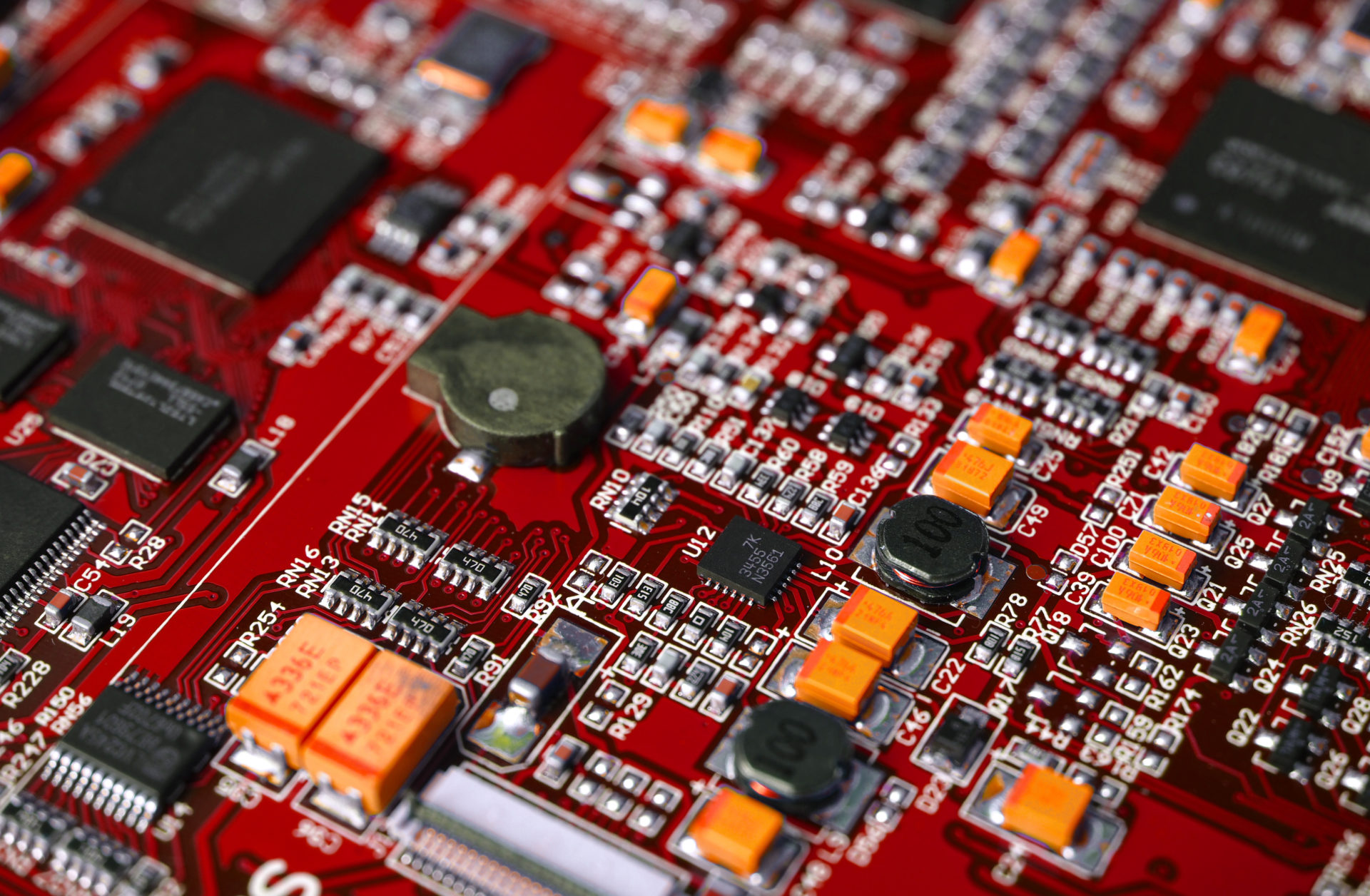 Printed Circuit Board With Electronic Components Fusion Blog