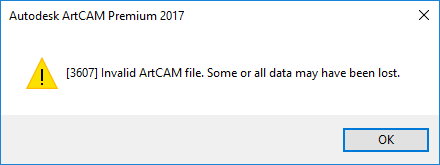 Why am I told that I need a dongle when opening a model in ArtCAM 2017 ...