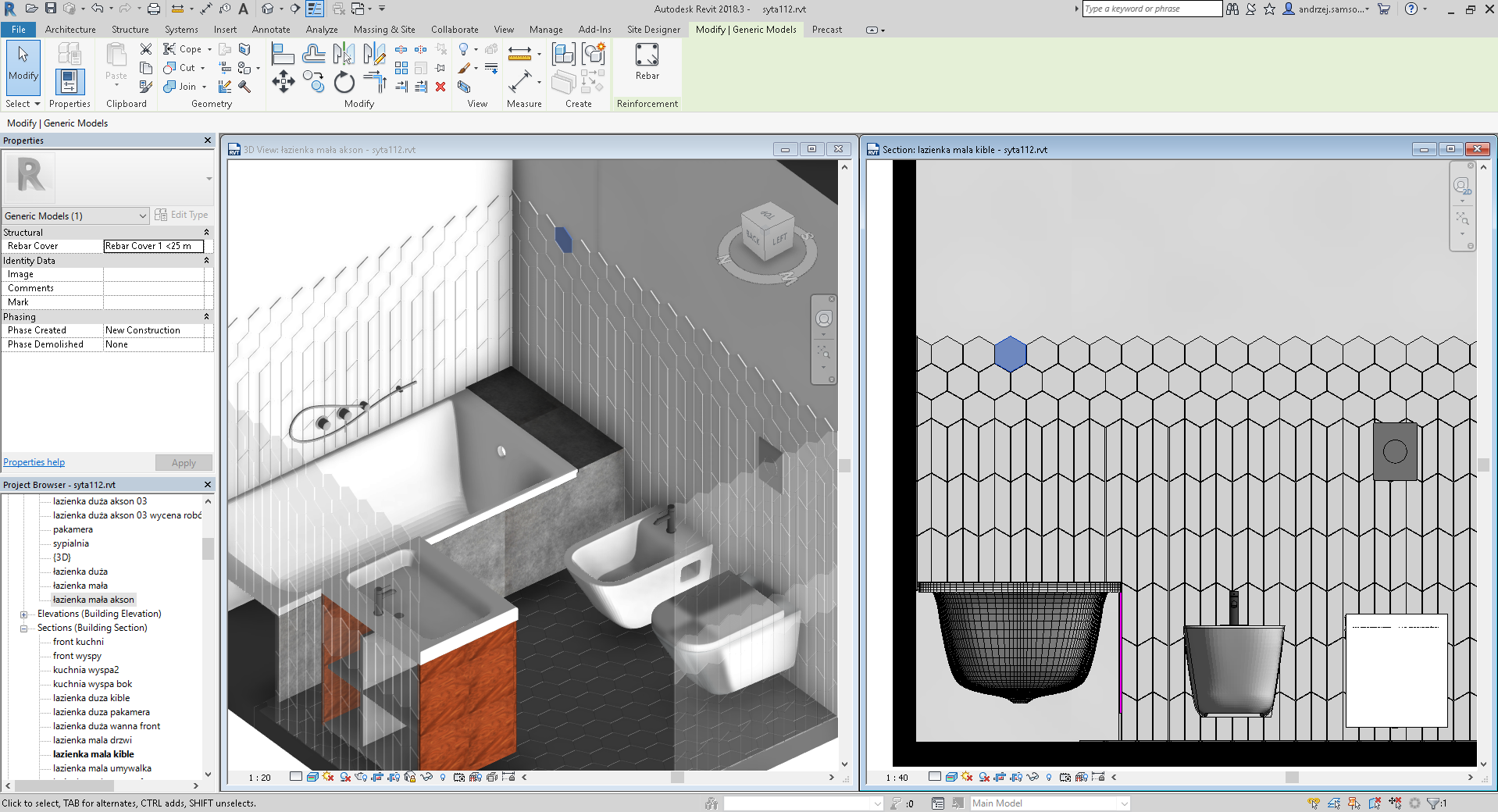 Photorealistic visualization of ceramic tile surfaces in buildings