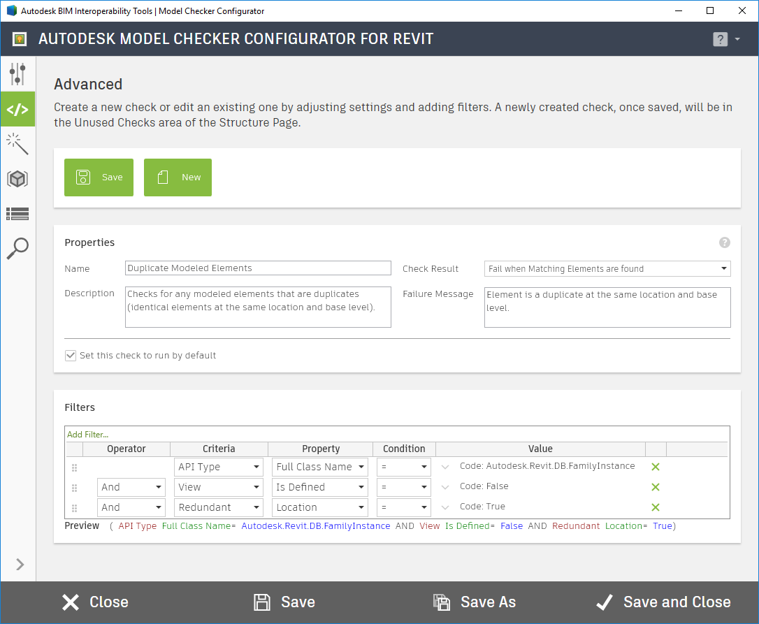 Autodesk Model Checker for Revit