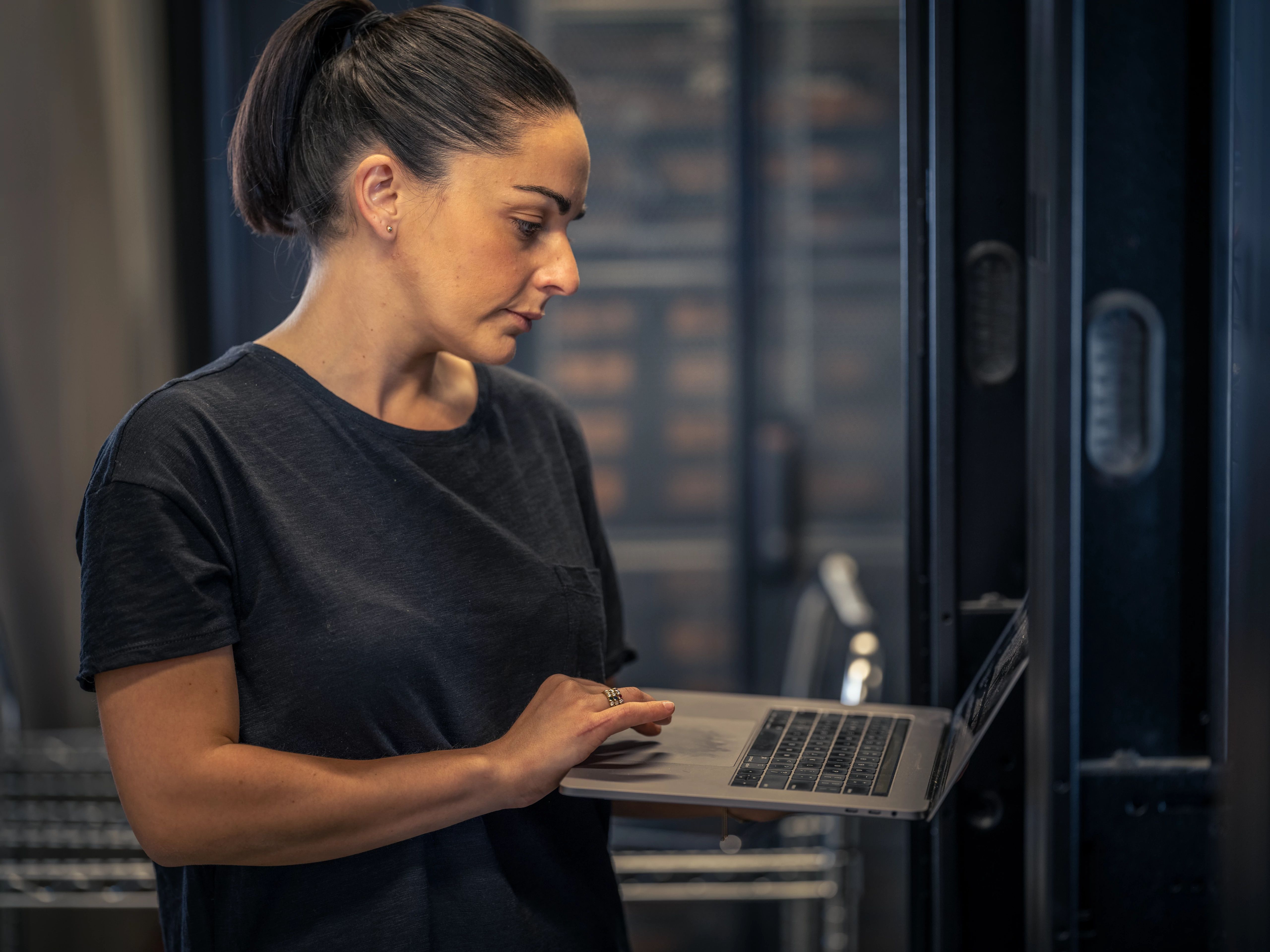 Woman with laptop