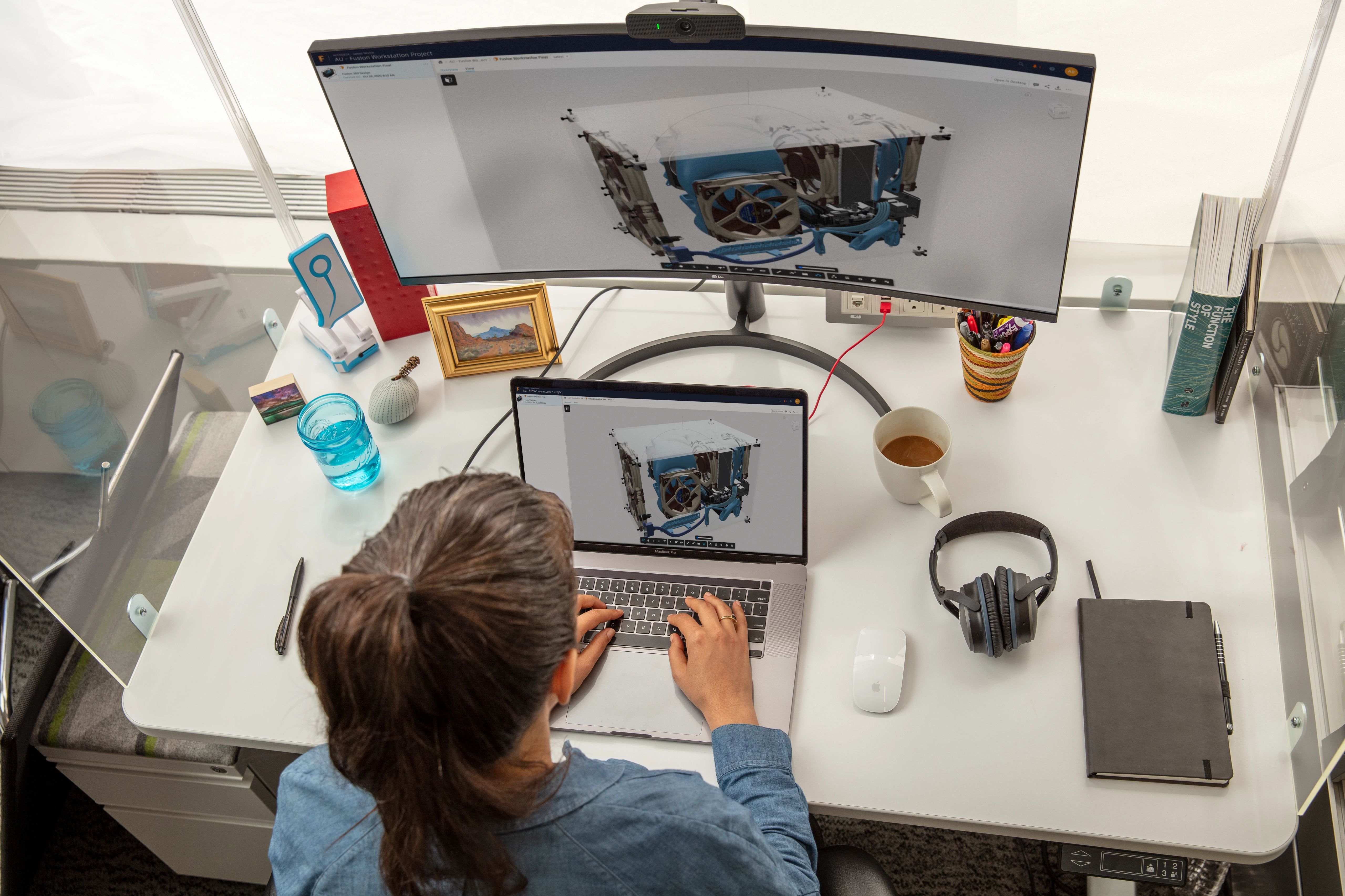 Woman at computer