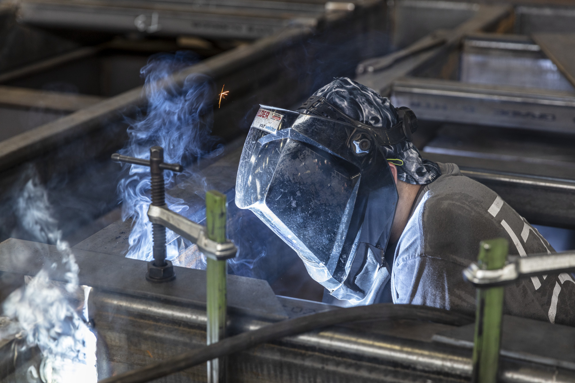 Welding during prefabrication