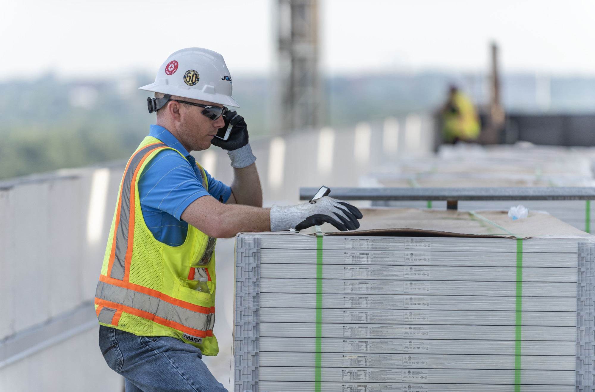 Construction professional on-site