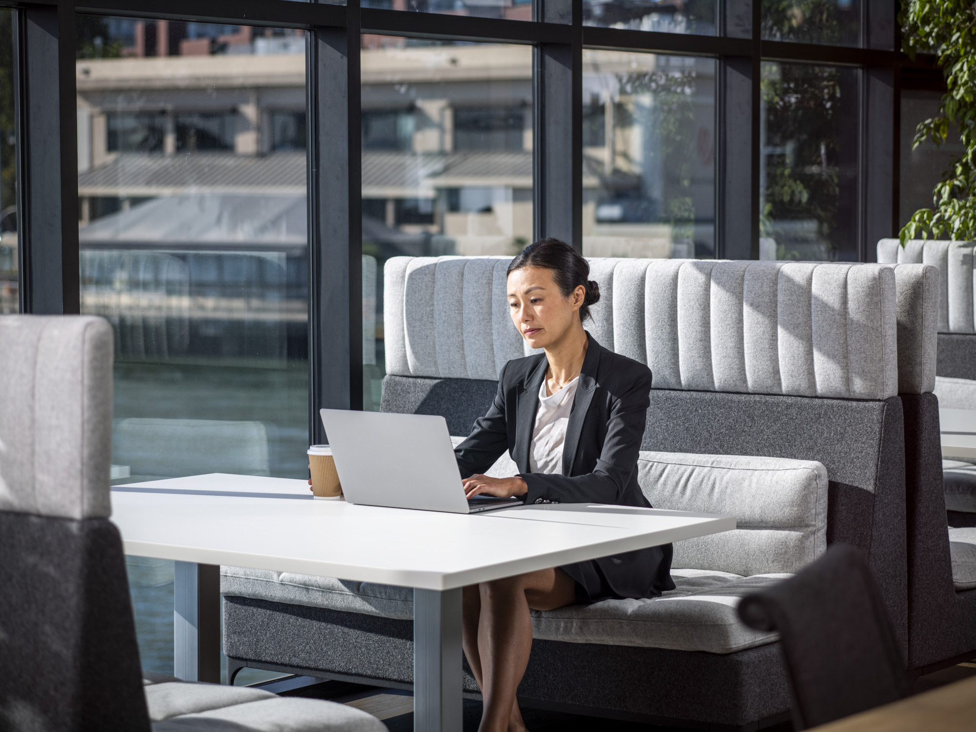 Woman working with laptop