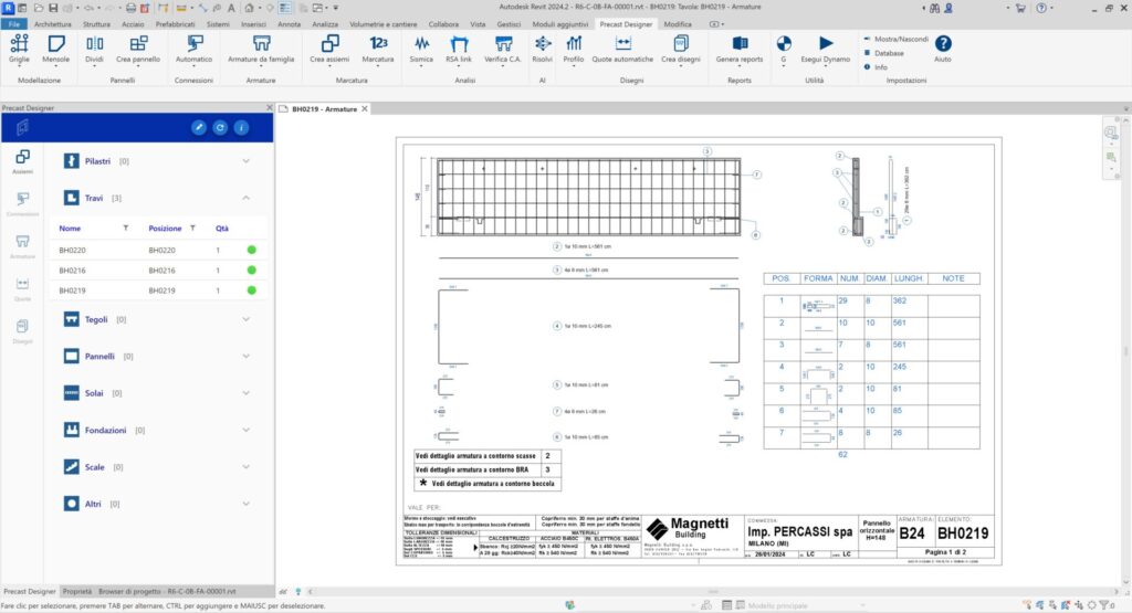 Screenshot of reinforcement drawing. 