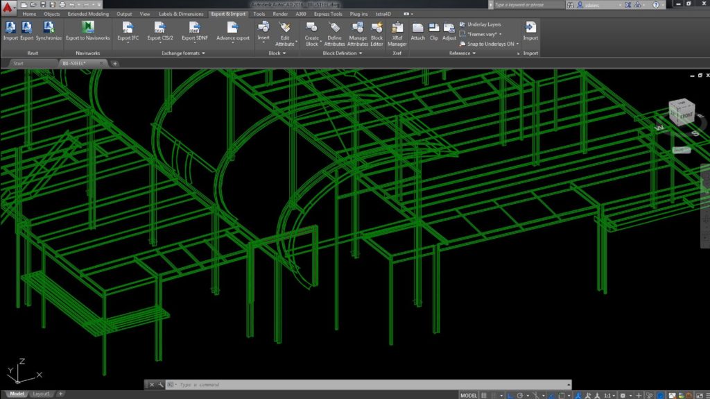 LOD 200 Revit Model in Advance Steel