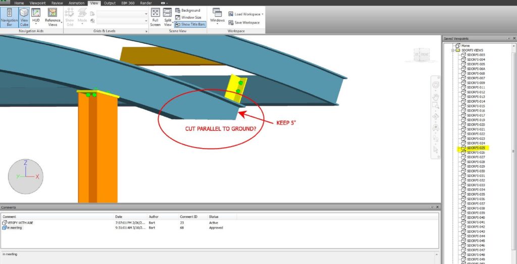 Revit and Advance Steel Navisworks Model