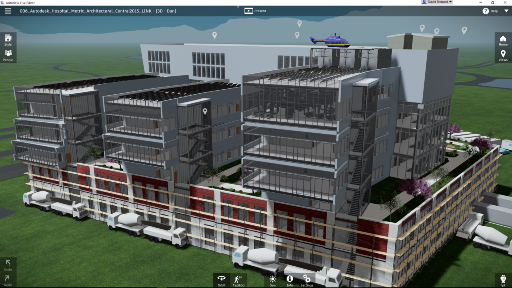 Revit image in Revit Live virtual reality