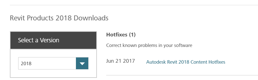 Revit 2018 Content Hotfixes