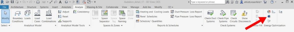 Create the Revit energy model