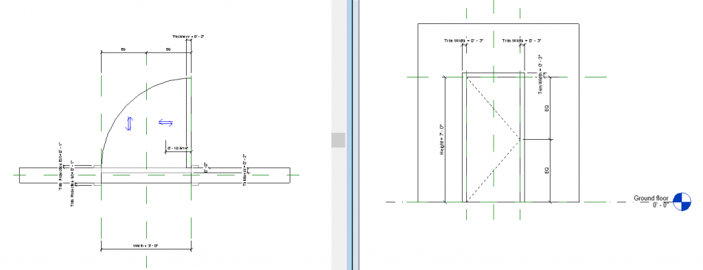 Revit training door family 