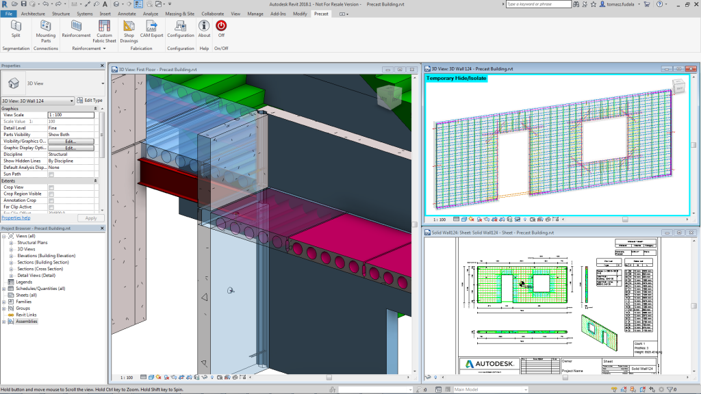 REvit 2018.1 Structural Precast