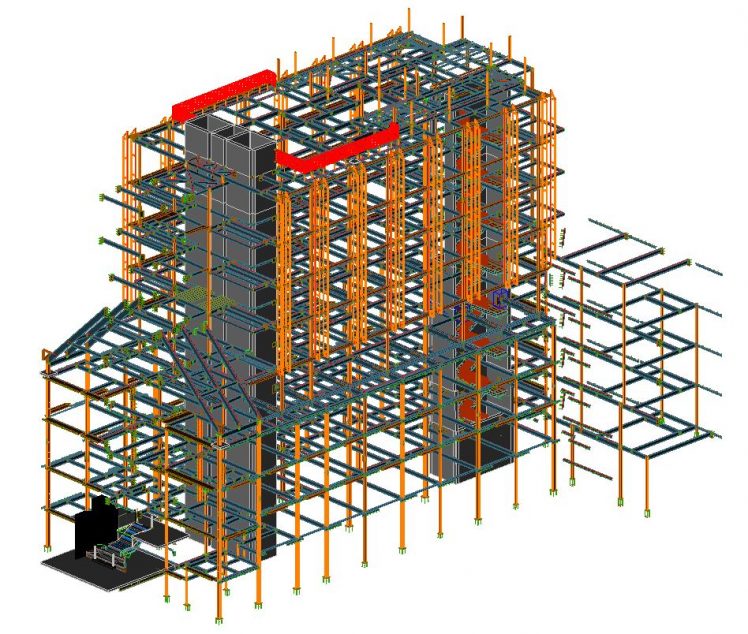 3D Autodesk Advance Steel model of The Lucas