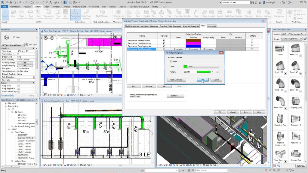 Fabrication solid fill in Revit 2018.2 update