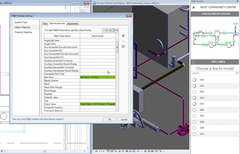 P&ID Modeler in Revit 2018.2 update