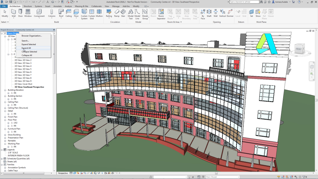 Project browser expand and collapse in Revit 2018.2 update