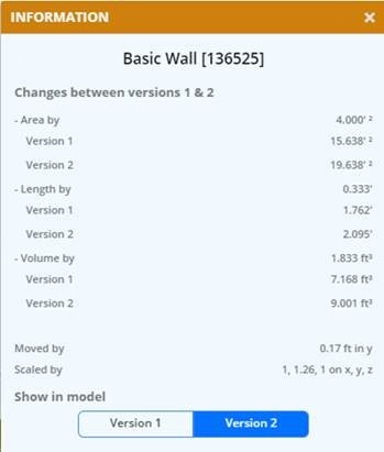 Compare Revit design versions with BIM 360 Team 