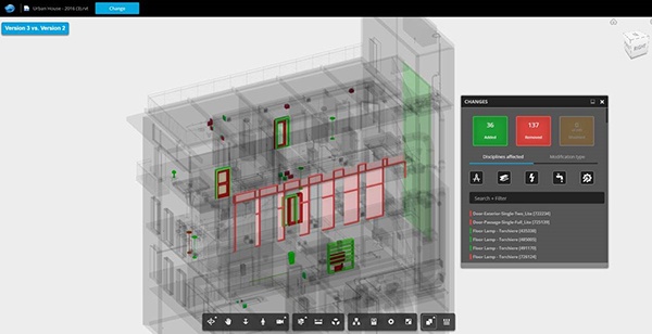 compare revit design versions