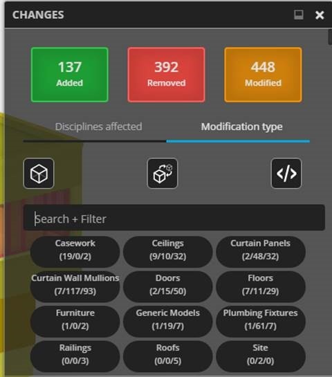 compare changes between Revit design versions with BIM 360 Team