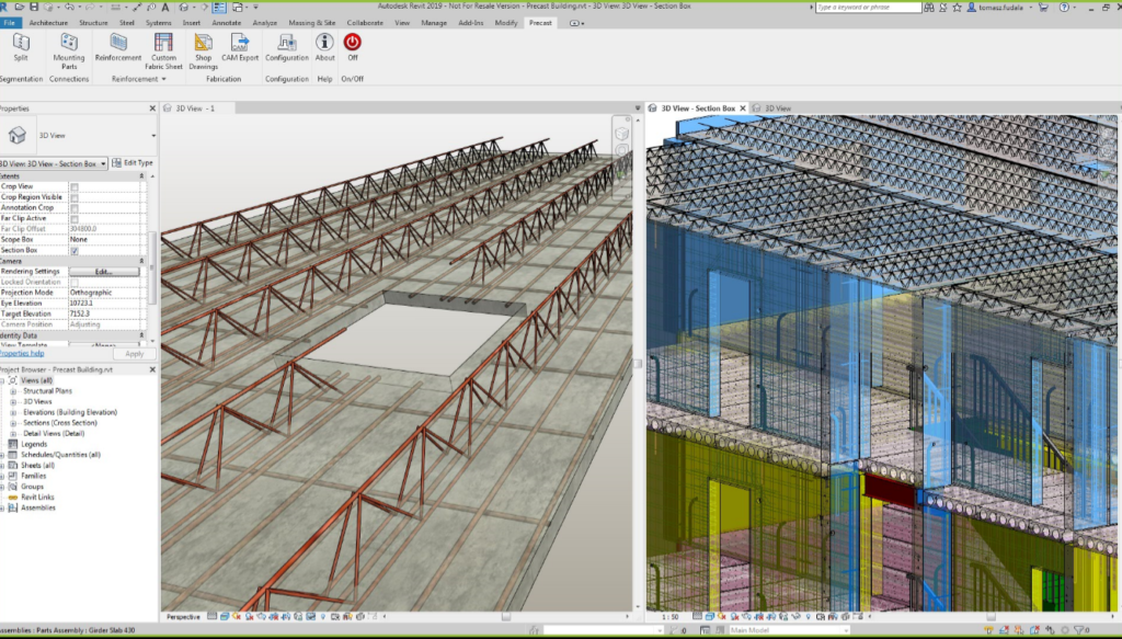 new in Revit 2019 precast girder slabs automation