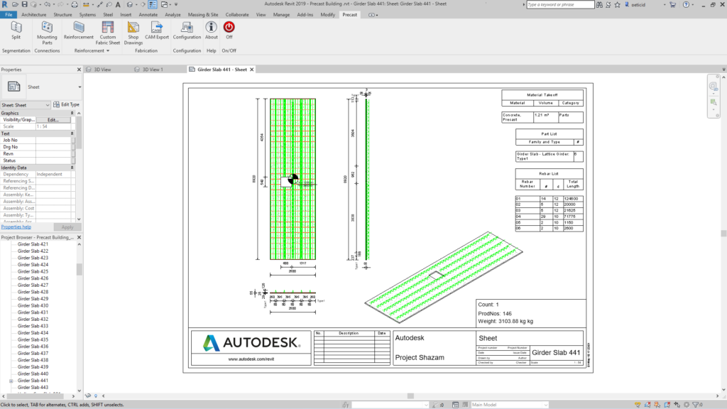 Precast extension for Revit 2019