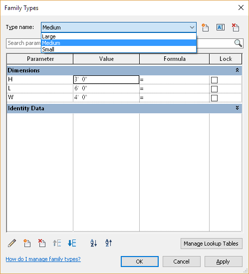 Revit familes 