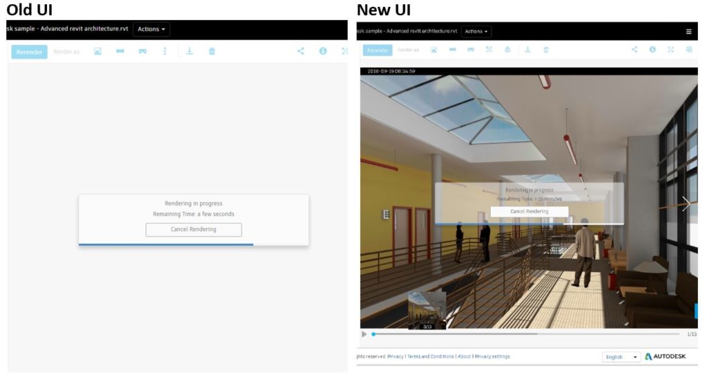 Revit renders UI