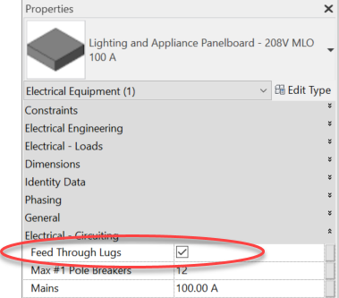 Feed through lugs in Revit 2020 - AEC Tech Drop