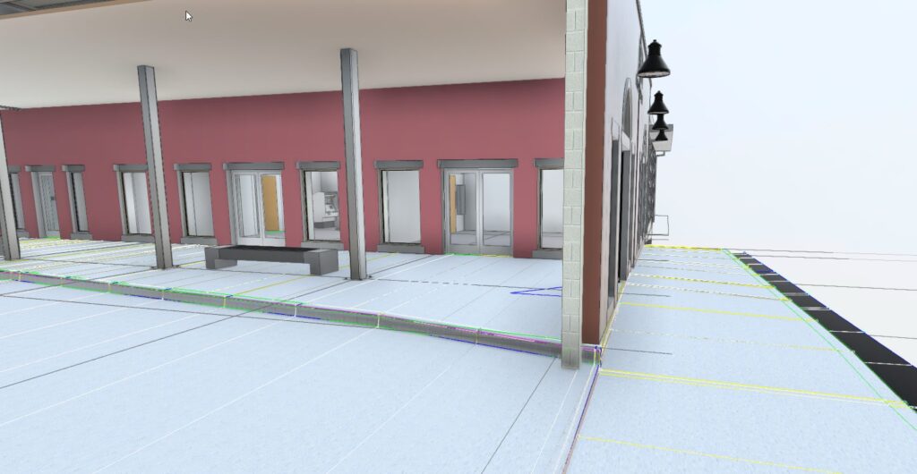 3D model of bus transfer station