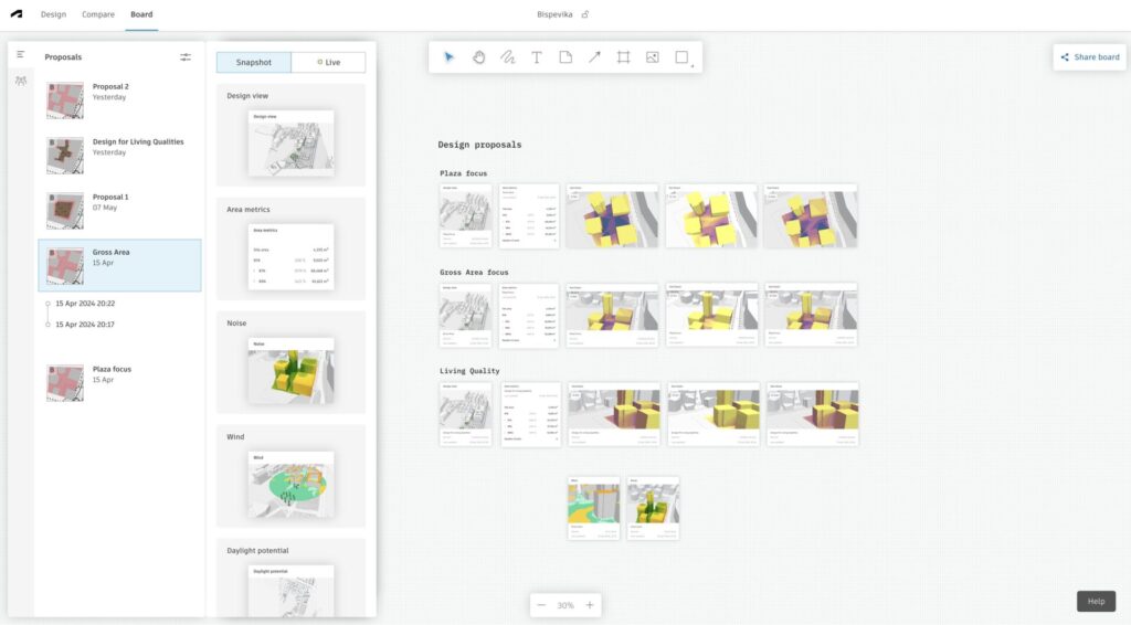 Screenshot of Forma board