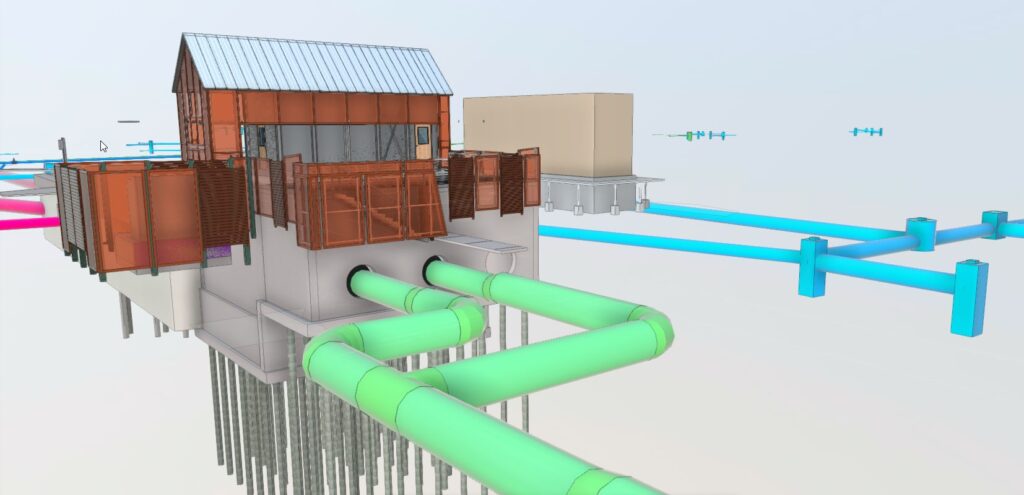 3D model of pump station