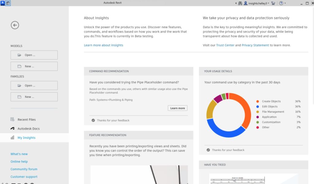 Revit My Insights Screenshot