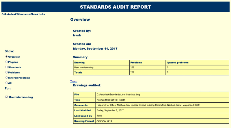 CAD Standards Checker