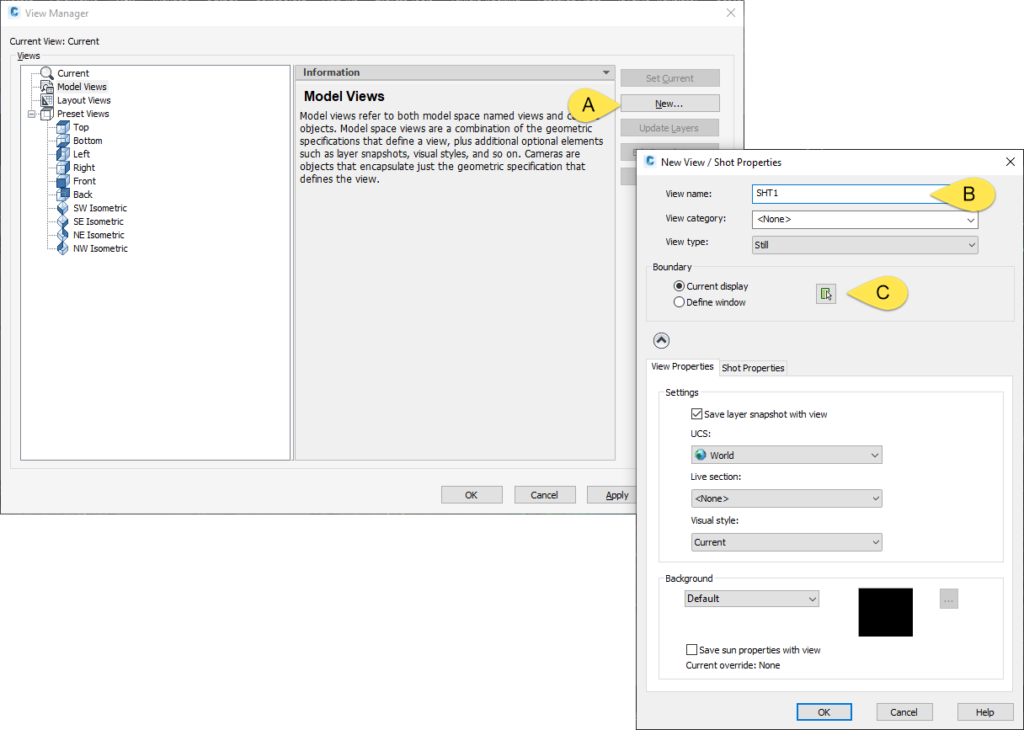 view manager AutoCAD