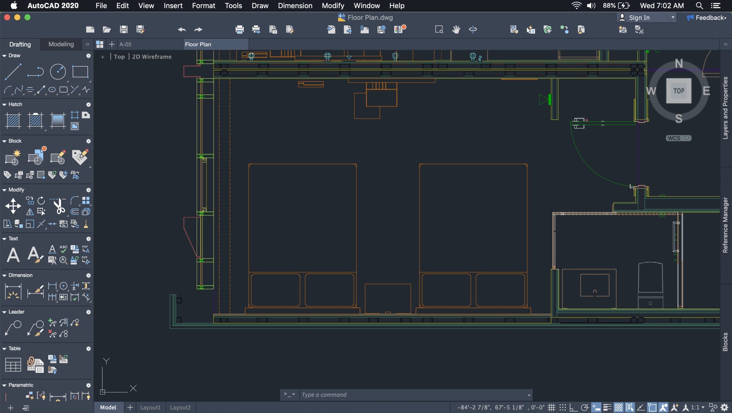 dark theme AutoCAD 2020 for Mac user interface