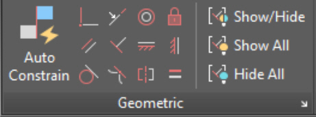 Geometric panel AutoCAD