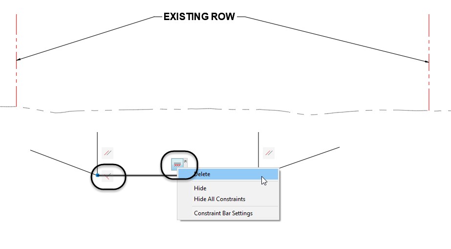 horizontal and perpendicular constraints AutoCAD