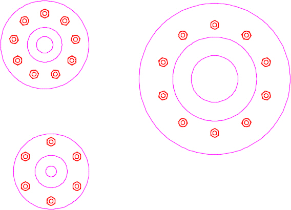 Arrays in AutoCAD: Polar Array (Bolt Pattern)