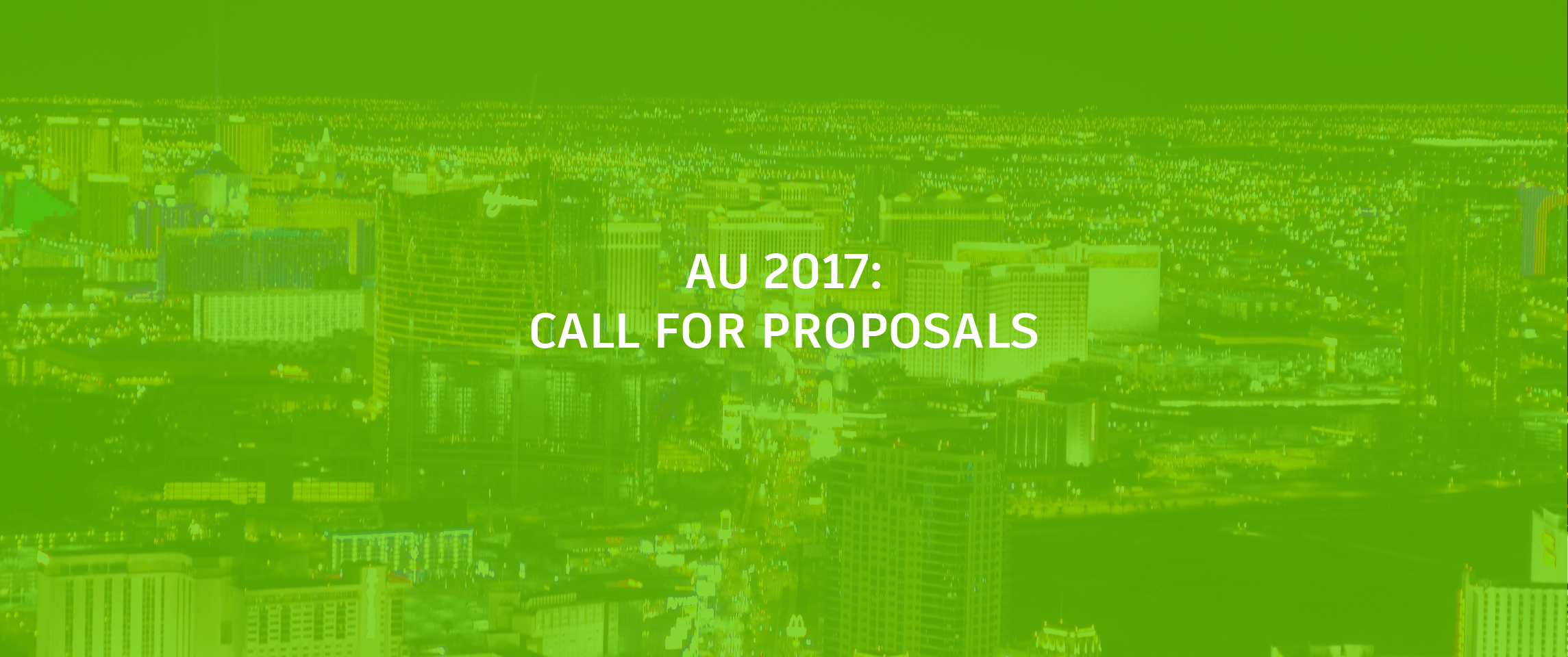 Autodesk University Las Vegas 2017 Call for Proposals AutoCAD Blog