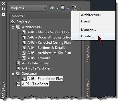 AutoCAD Named Sheet Selection