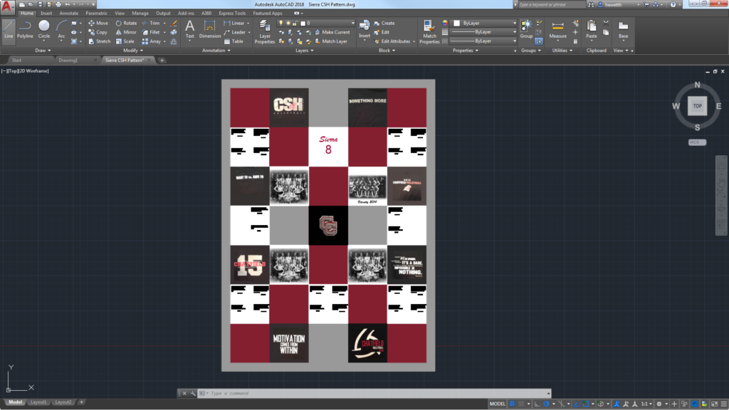 Surprising Things Designed in AutoCAD: AutoCAD Quilt Final Design