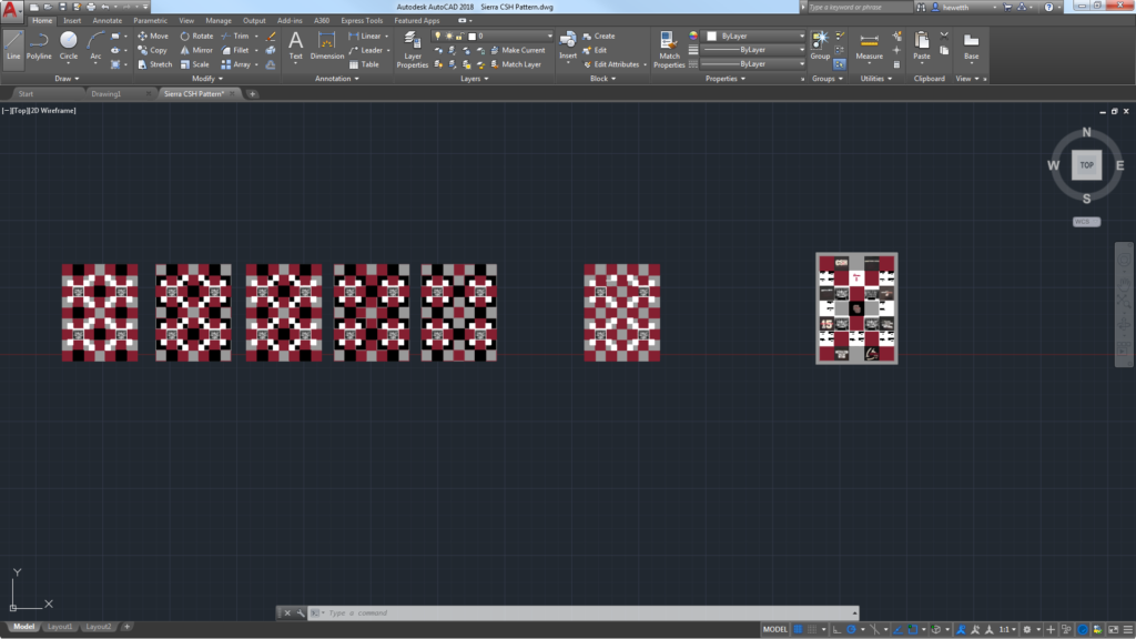 Surprising Things Designed in AutoCAD: AutoCAD Quilt Design Iterations