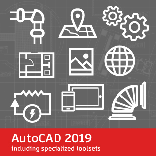 AutoCAD 2019 including specialized toolsets