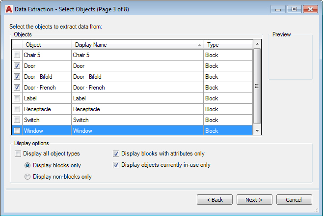 Data Extraction in AutoCAD