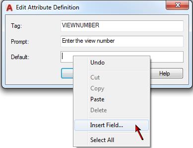 Edit Attribute Definition AutoCAD