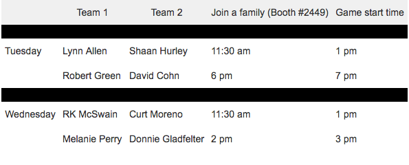 AutoCAD Family Feud AU 2016 Schedule