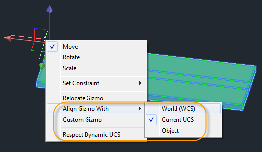 Relocating and Aligning 3D Gizmos