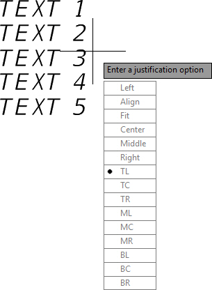 Justify AutoCAD