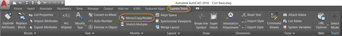 AutoCAD MOCORO Express Tool